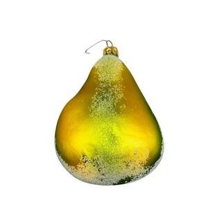 Christopher Radko Vintage Glass Pear Christmas Ornament Hand‎ Painted